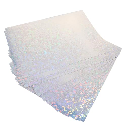 Pegatinas de vinilo holográfico A4 resistentes al agua de película de aluminio para DIY