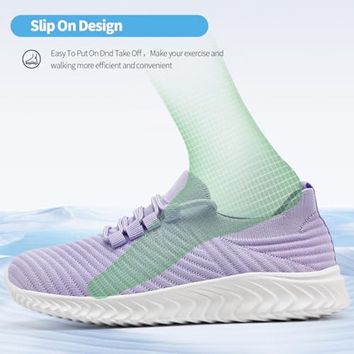 Womens Running Shoes Sneakers Tennis Walking Slip on Lightweight Outdoor Sports Workout Fitness Fashion Non Slip Mesh Breathable3