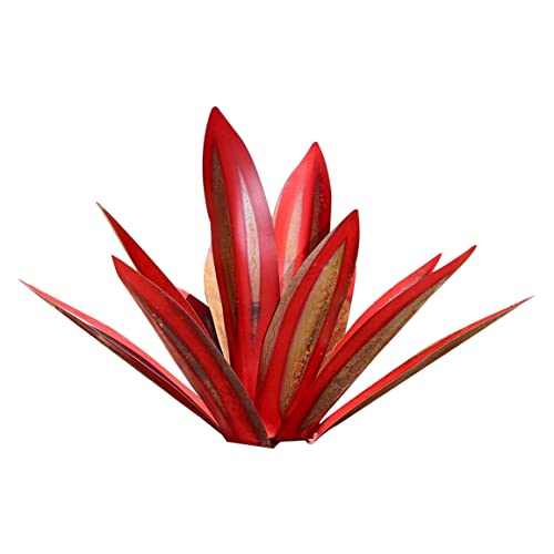 Statue jardin agave métal décoration extérieure rustique 13,78"