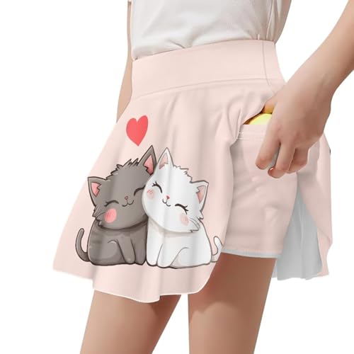 Girls Athletic Skort Size 5-14 Tennis Outfits Running Golf Skirts & Shorts with Pocket2