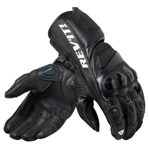 Gants de moto REV'IT! Control noir 2XL en cuir robuste haute qualité