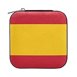 WDdZzyy Mini joyero de viaje con bandera de España, organizador de joyas portátil para mujer