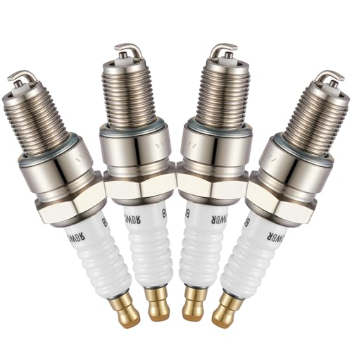 Image of 7131 Spark Plugs 4 Pack Compatible with Honda Civic Compatible with Volvo 240 244 264 740 940 VW Rabbit Quantum 2002 2002tii 944 924 99 900 D21 720 Eclipse Galant for BPR6ES Spark Plug