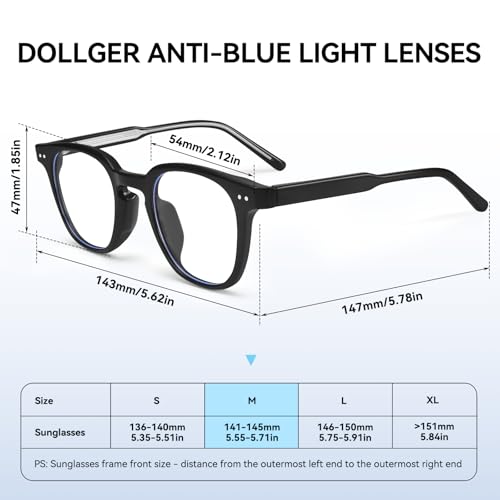 Image of Dollger Square Blue Light Blocking Glasses Women Men Computer Eyeglasses Fashion Light Weight TR90 Blue Light Glasses