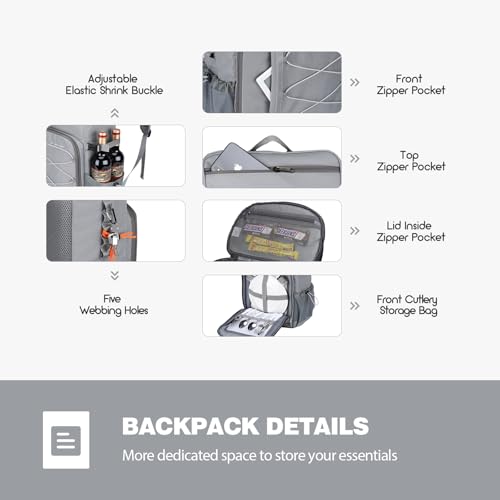 Image of Maelstrom Cooler Backpack - 35 /50 Can Insulated Soft Cooler Lunch Bag for Camping, Beach, Hiking & Shopping