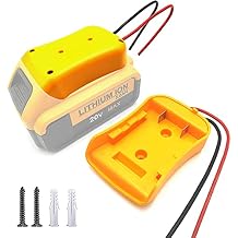 Power Wheels Adapter for DeWalt 18V/ 20V Max XR Lithium Battery Adaptor Dock Holder Power Mount Connector DIY for Power Tools RC Toys Robotics 12AWG Wire
