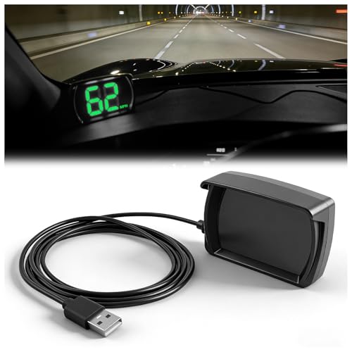 Digital Speedometer for Car with HD MPH Display,USB Plug & Play GPS Speedometer MPH with Large Font Display & Shading Plate,Portable Car Speedometers Displays for SUVs,Trucks