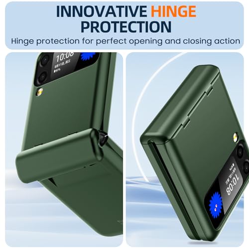 Goosebox 0-115 For Galaxy Z Flip 3 Case With Hinge Protection, Heavy Duty Protection & Shockproof Anti-Scratch Thickening Semi-Auto Hinge Full-Body Protection Cover thumb #4