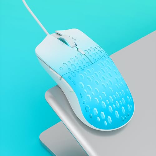 Image of Aula S11 Pro Wired Mouse | RGB Backlit with 3600 DPI | USB Wired RGB Mouse with Side Buttons | Mouse for Laptop /Desktop | Blue