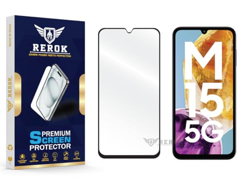 Image of Gorilla Tempered Glass Screen Protector Compatible with Samsung Galaxy M15 5G [Pack of 1] | Edge-to-Edge, Bubble-Free, Case Friendly, Easy Installation Kit