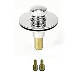 Universal Lift n Lock (Push Pull) Bath Tub/Bathtub Drain Stopper Includes 3/8' and 5/16' Fittings Chrome