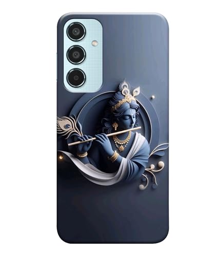 Image of Lord Krishna 3D Effect Printed Hard Back Case Cover Compatible for Samsung Galaxy M35 5G | Samsung M35 5G (Multicolor) - D1661