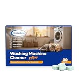 ECOFRESHEET Washing Machine Cleaner Tablets for Pet Owners – Pro 30 Tablets | Deep Clean Formula to Remove Pet Hair & Odor| Septic Safe, Compatible with HE, Top & Front Load Washers