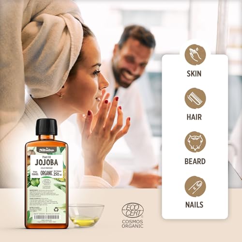 Jojobaöl Bio 150 ml - 100% Bio, Rein, Natürlich & Kaltgepresst, Haare und Nägel, Gesichtsöl und Körperöl, Vegan & Hexanfrei