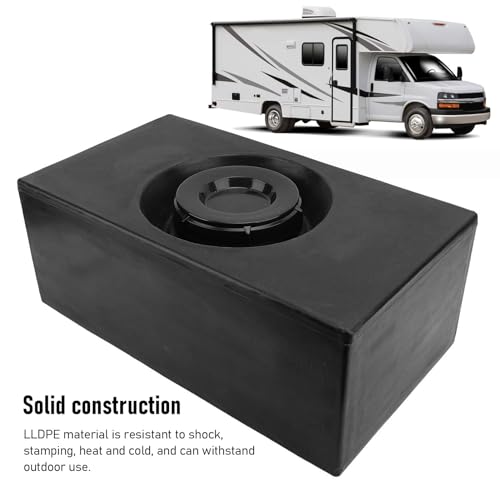 Image of RV Water Holding Tank 8 Gallons Leakproof Impact Resistance Black for RVs Trailers s Boats, RV Water Storage Tank, Leak Proof, for Trailer Boat Yacht