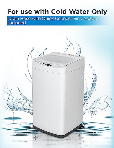 Image of 0.9 Cu. Ft. Portable Washing Machine, Compact Washing Machine with 6 Wash Cycles, Portable Clothes Washer Featuring 3 Water Levels
