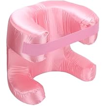 1PCS Face Pillow, Beauty Pillow with Ergonomic Memory Foam Support and Soft Silk Fabric Cushioning for Back Sleep Training Comfortable Rest,Anti Wrinkles Pink