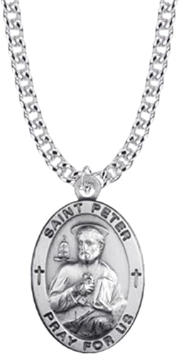 Miniatura 1 de True Faith Jewelry Sterling Silver Patron Medal 78 Inch