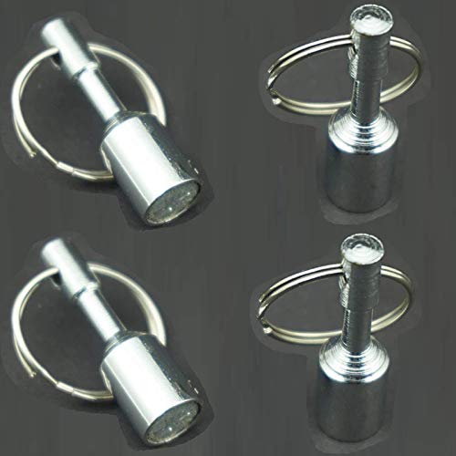 (Pack of 4) Magnetic Hook Chain Key Holder Keep Keychains? Ring Holder Jewelry Rack Hook - Without Drilling - Attached to Any Metal surfacr?Such ad The Refrigerator, Metal Door?Chairs ect.