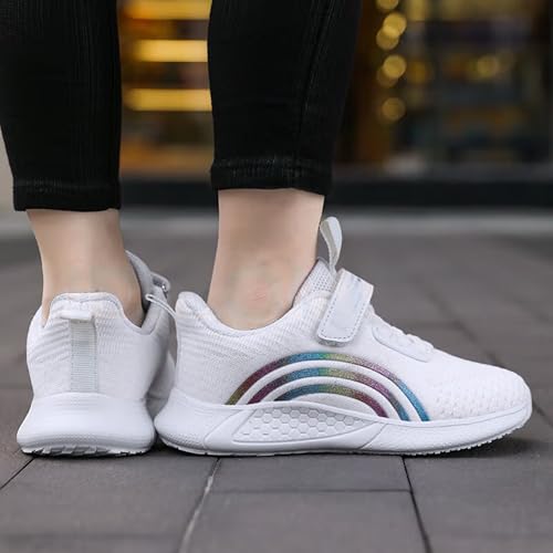 Girls Running Shoes Lightweight Kids Shoes Non-Slip Black Sneakers Comfortable Athletic School Breathable Girls Sneakers Little Big Size3