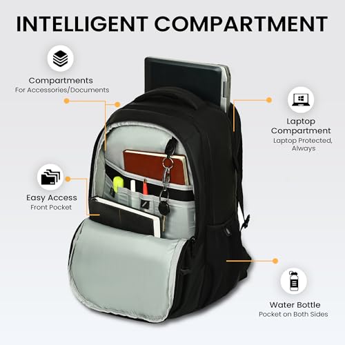 Image of HOT SHOT QUANTUM 1355| 35 L unisex laptop backpack |15.6 inch|Detachable Key Ring,|Trolley sleeve|laptop bag for men|office & college|bag for men & women