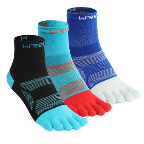 3 Pairs Cotton Toe Socks for Men Women High Performance Breathable Five Finger Socks for Hiking Running