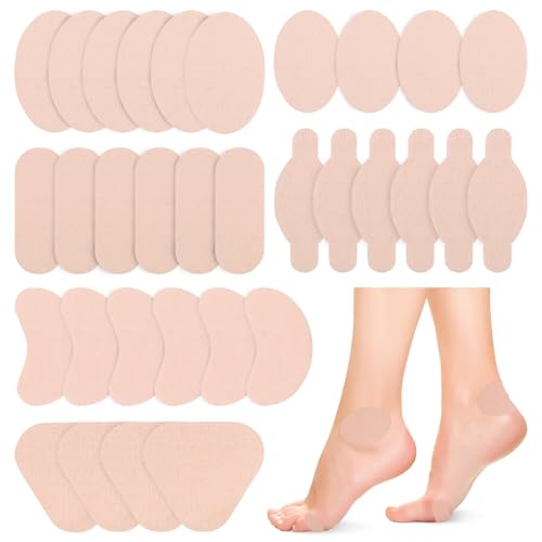 Image of Shynek 32 Sheets Moleskin for Blisters, 6 Shapes Moleskin for feet, Variety Pack Moleskin | Moleskin Padding, Adhesive Moleskin for Shoes, Moleskin for Toes, Reduce Friction Painfor Walking, Running & Sports -Beige