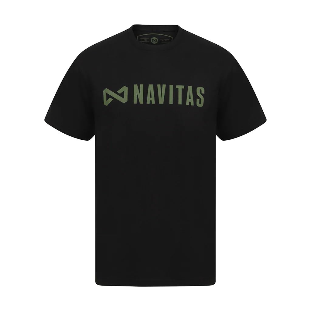 Navitas Core T-Shirt - Black - Carp Fishing Outdoor Camping Clothing (UK, Alpha, 3XL, Regular, Regular, Black)