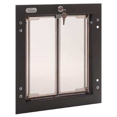 Plexidor Bronze Wall Mount Pet Doors for Cats and Dogs - Energy Efficient - Security Friendly