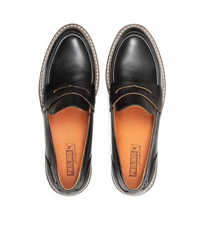 Image of PIKOLINOS Aldaya W8J-3541 Women's Loafers - Premium Calfskin Leather Slip-On - Lightweight Comfort, Removable Insole, Medium & Wide Width Ergonomic Everyday Support
