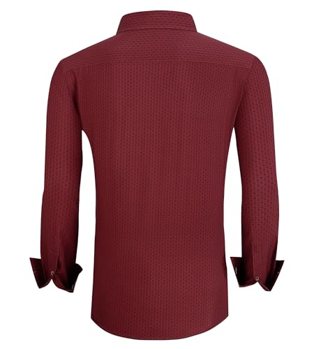 Alex Vando Mens Printed Dress Shirts Long Sleeve Regular Fit Button Down Shirt
