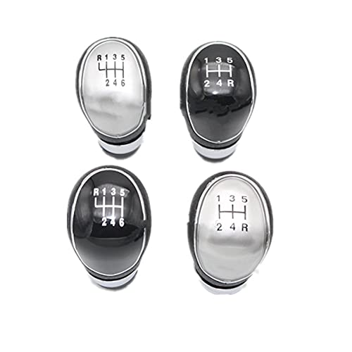 Pommeau De Levier De Vitesse 5 Vitesses En Simili Cuir Noir - Compatible Ford Fiesta, Focus, Etc. (2008-2013)