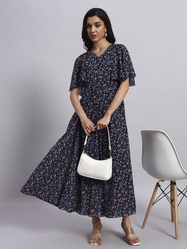 Image of HELLO DESIGN Women V-Neck Solid Maxi Dresses