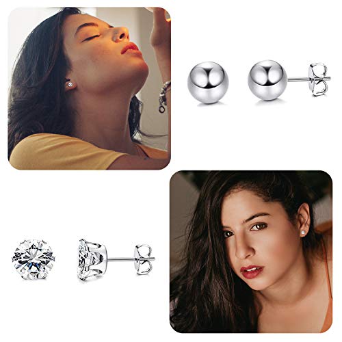 PROJEWE 12 Paia Cerchio Orecchini in Acciaio