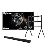 SYLVOX Outdoor Fernseher, 65 Zoll Mini-LED QLED TV Outdoor, 4K UHD IP55 Wasserdicht Google TVS, 2000 Nits Volle Sonne Anti-Glare, 120Hz, Dual 30W Dolby Atmos & Vision, HDMI 2.1 (Cinema)