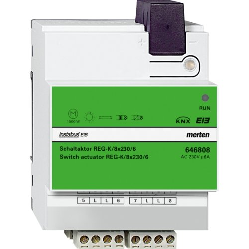 Preisvergleich Produktbild Merten 646808 Schaltaktor REG-K / 8x230 / 6, lichtgrau