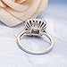 Grewod Fashion Rings Women 18K White Gold 4 Prong with 2ct Square Moissanite Wedding Engagement Ring Size 10.5