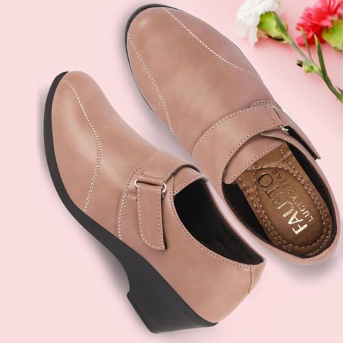 Image of FAUSTO Women's Outdoor Fashion Hook and Loop Platform Heel Wedges