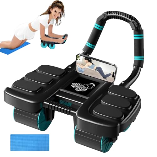 Rodillo de rueda abdominal con rebote automático de 4 ruedas para ejercicios de core en casa 7