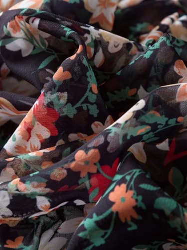 Image of Buy & Try by Dharmikaay Georgette Girl's Floral Printed Frock Dress for Girls Short Frock Baby Princess Western Dresses| Stylish Fancy Kids Clothing for Festival, Fashion