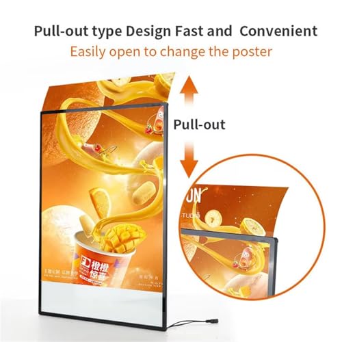 Caja de luz LED ultrafina para exhibición de pared, tablero de menú iluminado y letrero publicitario, perfecto para restaurantes y tiendas