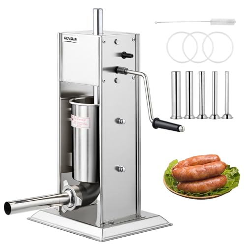 ROVSUN 7LBS Manual Sausage Stuffer with Tubes