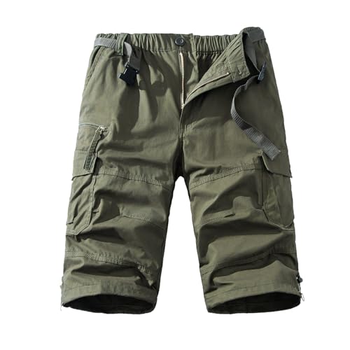 Image of Men's Cargo Shorts Relaxed Fit Mens Below the knee Cotton Hiking Shorts