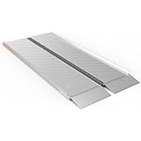 EZ-ACCESS Suitcase 6 Feet by 30 Inches Portable Singlefold Ramp w/Ergonomic Handles, Extruded Tread, and Self Adjusting Bottom Transition Plates