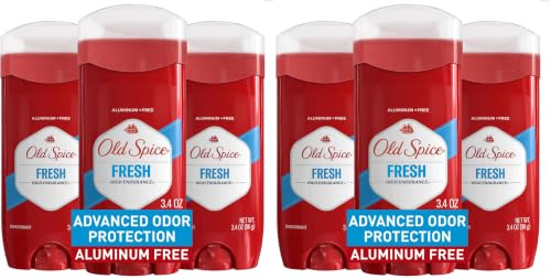 Image of Old Spice Aluminum Free Deodorant For Men, High Endurance, 24 /7 Sweat Defense & Odor Protection, 24 /7 Freshness & Lasting Scent, Fresh Scent, 3.4 oz (Pack of 6)