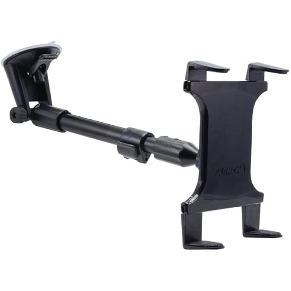 ARKON Large Tablet Long Arm Windshield Suction Mount for Apple iPad Air iPad Pro Retail Black - TAB-CM117, 16 x 6 x 3 inches