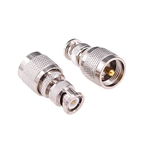 RFaha 2pcs BNC Male to UHF Male PL259 PL-259 RF Coax Coaxial Adapter Connector for Radios Wi-Fi Telecom(F104-2) - Image 3