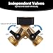1/2/4 Pack 2 Way Hose Splitter, for 3/4
