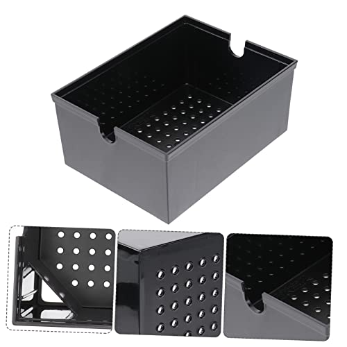 VANZACK Fish Tank Box Overflow Baffle Design Evenly Pored Trickle Plastic Black