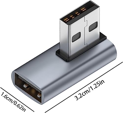 ETZIN 10Gbps 90 Degree USB 3.1 Adapter 1 Pack, Right Angle USB A Male to Female Converter Extender for PC, Laptop, USB A Charger, Power Bank and... - Image 6